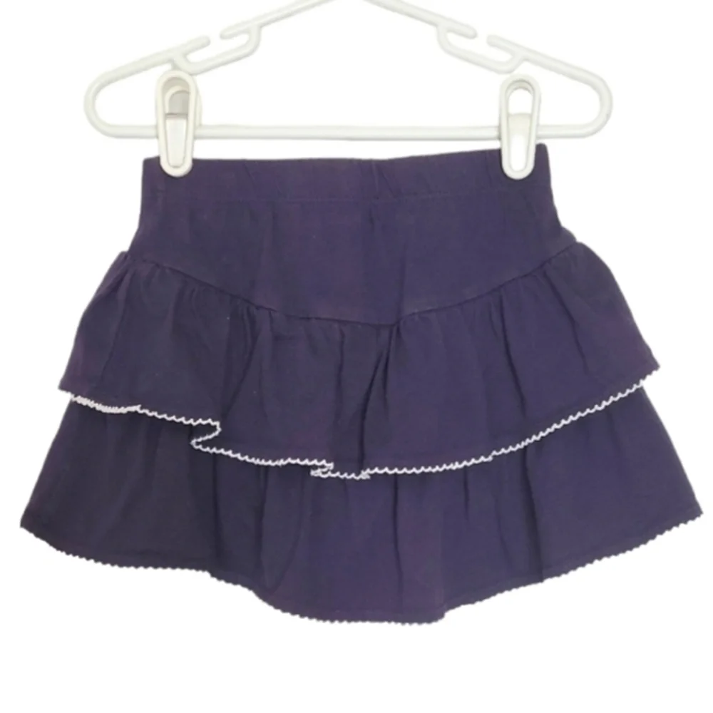 K1212 * Gymboree Tiered Ruffle Skirt Blue White Size 3T
